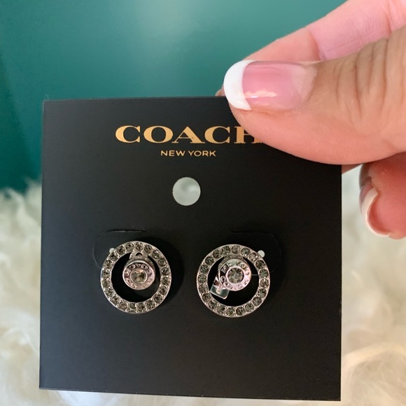 COACH OPEN CIRCLE EARRINGS - Picture 5 of 5